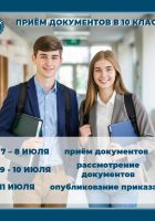 Приёмная кампания в 10 класс
